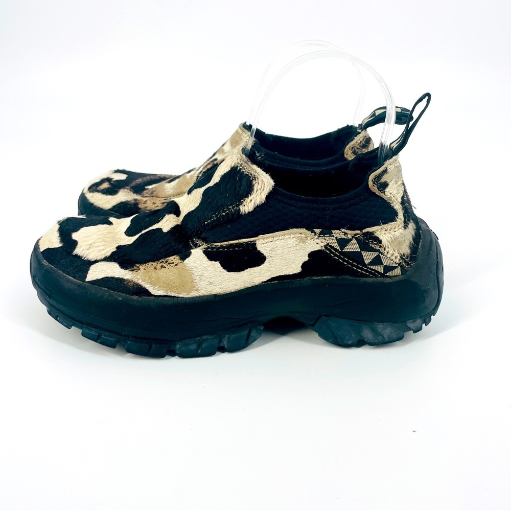 ULU Boots - Calf Hair Cow Print Slip On Shoes - Size 8